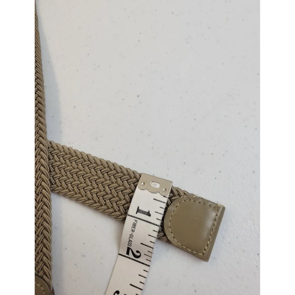 Braided Belt Woven Elastic Stretch Golf Greenish‎ Tan Khaki Mens Accessories XL